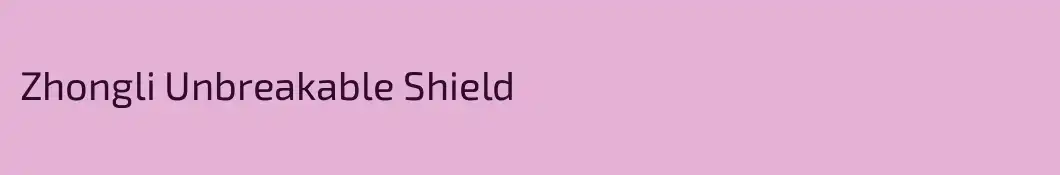 Zhongli Unbreakable Shield